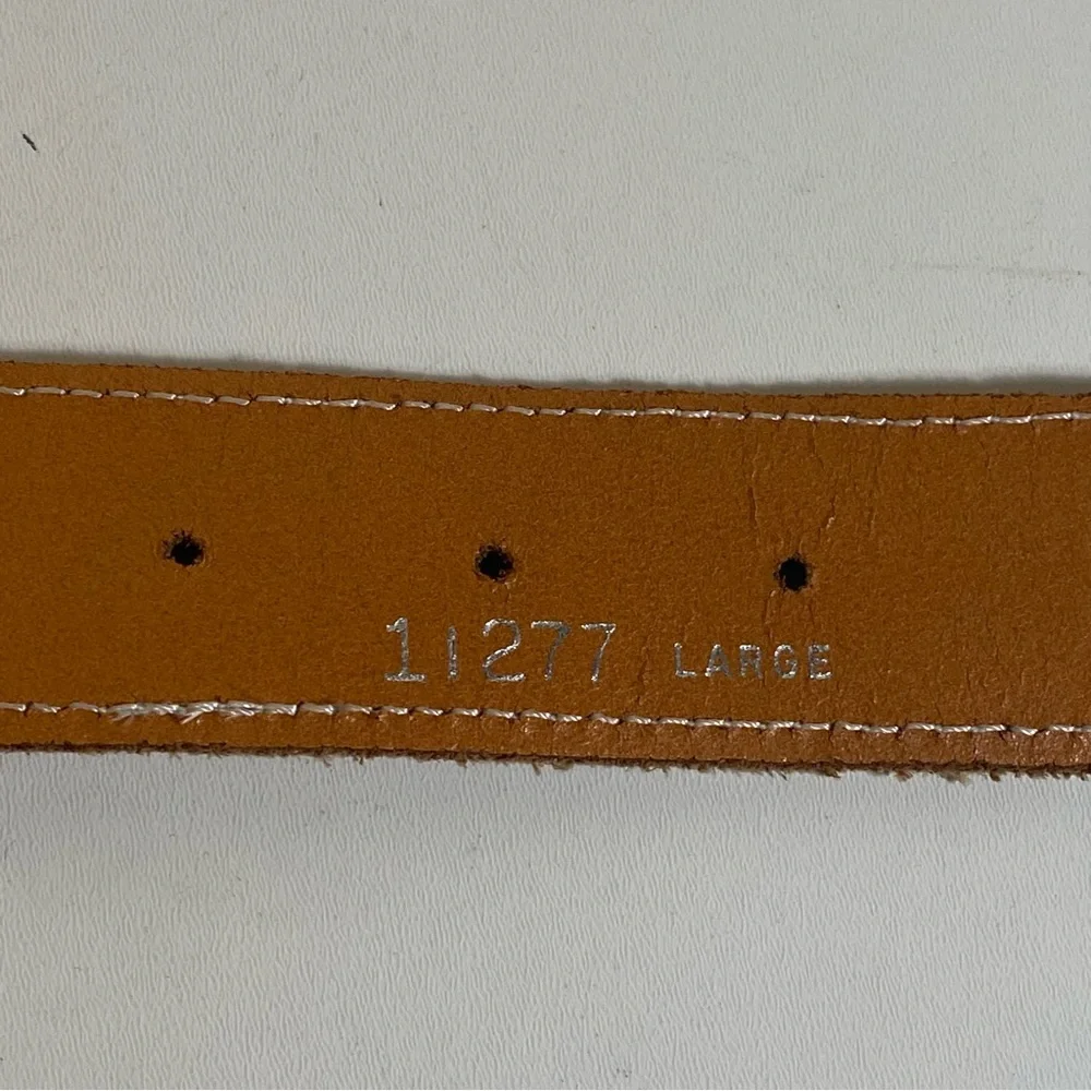Guatamalan Leather & Colorful Woven Fabric Belt Size Large